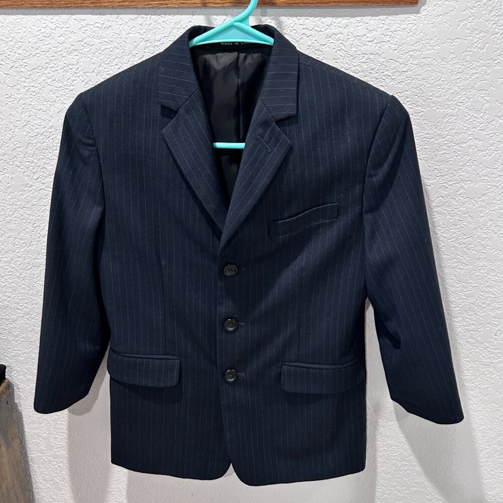 Calvin Klein Blue pinstripe Jacket and Pants Boys size 10